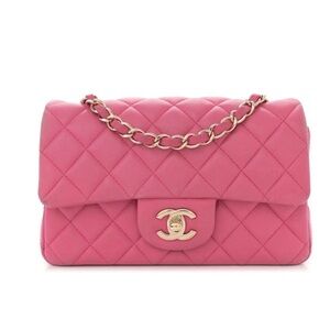 Chanel Pink Quilted Shoulder Bag / crossbody single Flap